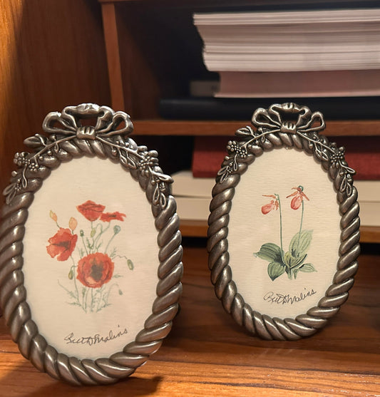 Hand-painted Pair of Florals - By Ruth Malins