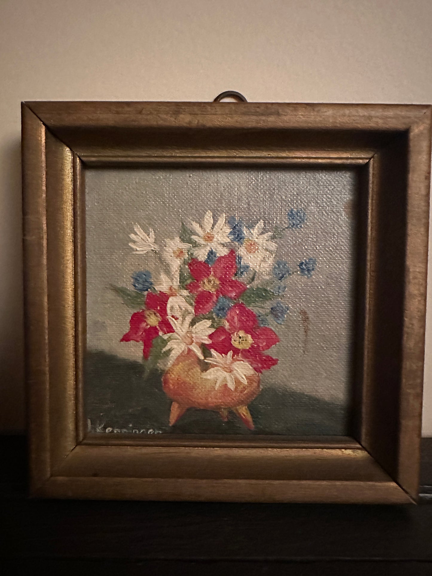 A Pair of Still Life Floral Oil Painting Signed by Joan Keppinger