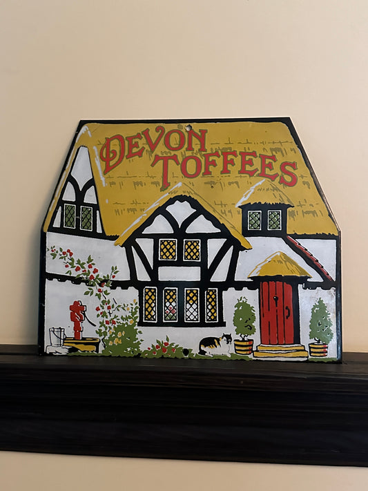 Devon Toffees Porcelain Enamel Cottage Sign