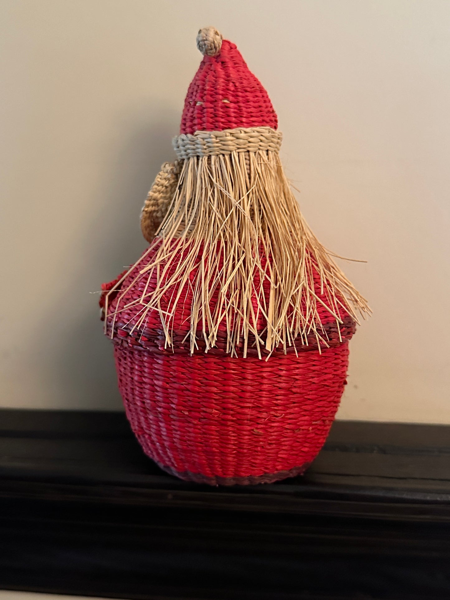 Vintage Hand-woven Santa Claus Basket